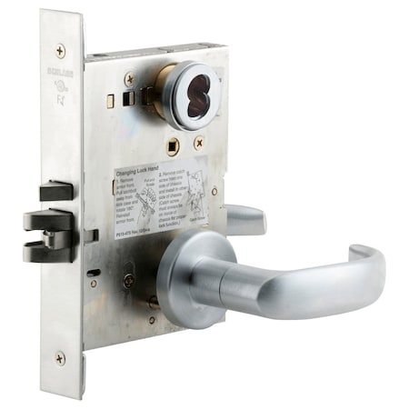 Grade 1 Fail Secure Electric Mortise Lock, Schlage FSIC Prep Less Core, 17 Lever, A Rose, Request To